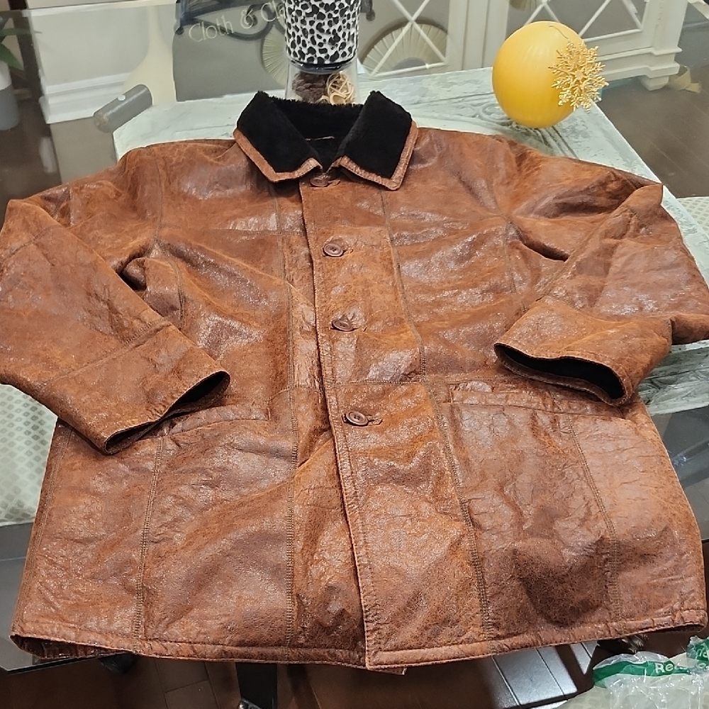 Aquilo Amiq Men's Brown 100% Sheepskin Leather Jacket  XL